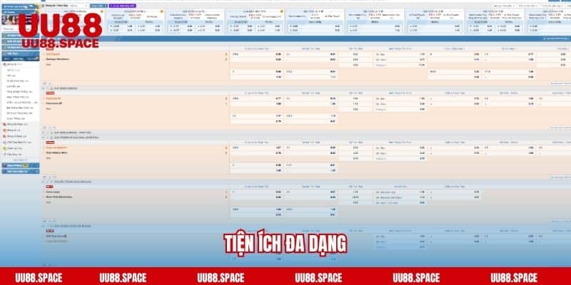 Tiện ích đa dạng