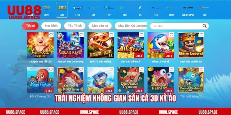 Trải nghiệm không gian săn cá 3D kỳ ảo